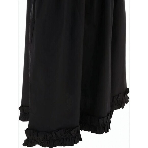 Ganni Fitted Midi Dress With Smocked Bodice And Ruffled Hemline - NWT - Picture 4 of 4